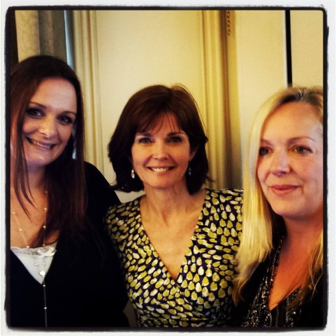 With Annabel Giles and author Isabel Wolff.